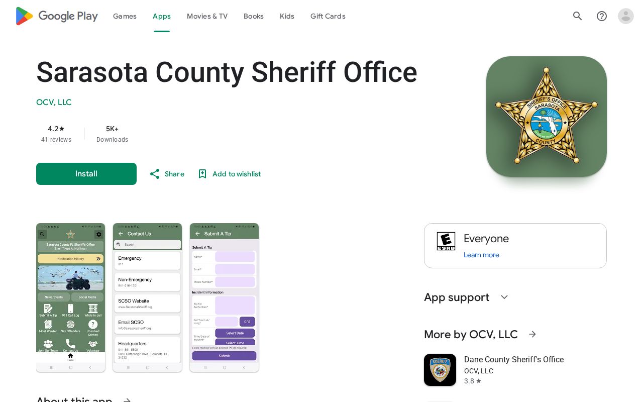 Sarasota County recent arrest and jail information app listing