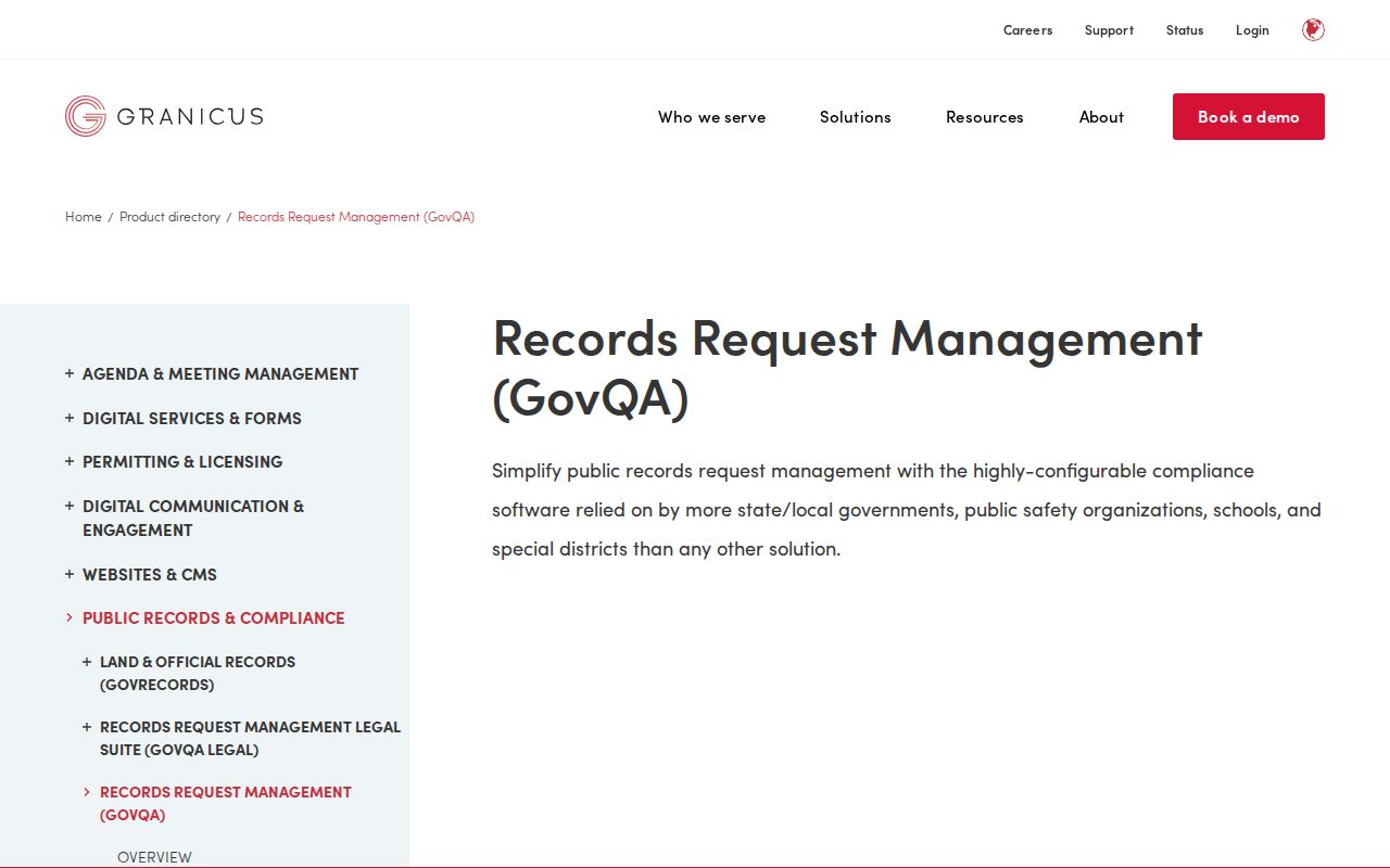 Sarasota County arrest records GovQA request portal
